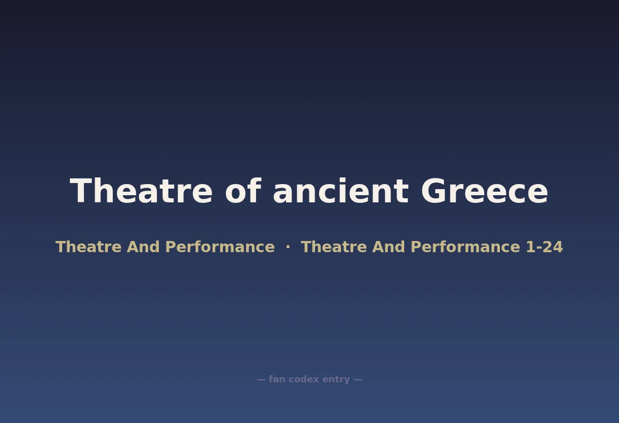 Theatre of ancient Greece